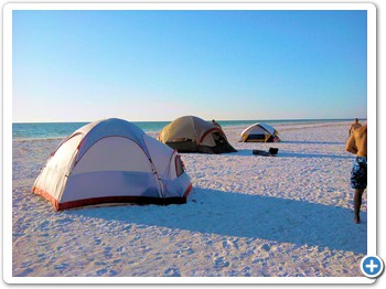 We offer overnight camping packages on the island.