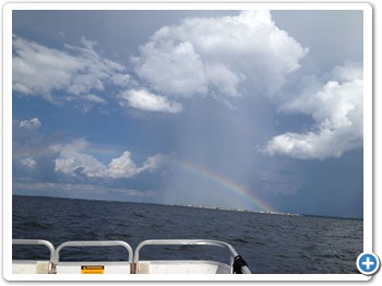 Yes, our marina at Gulf Harbors REALLY IS the pot of gold at the end of the rainbow!